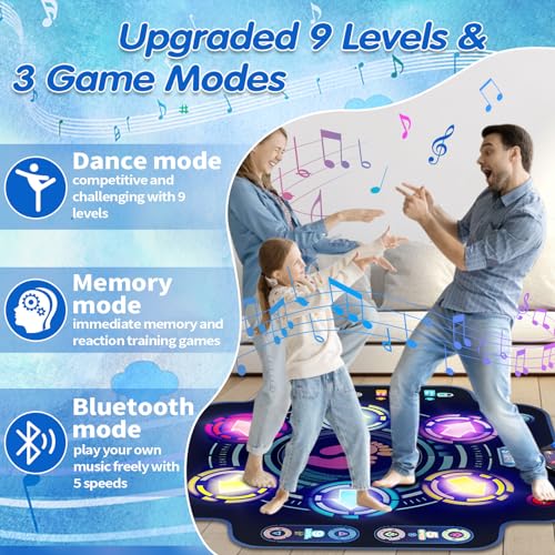 MAYSIDA MYSID A DANCE MAT FOR KIDS - LIGHT-UP 6-BUTTON & WIRELESS BLUETOOTH Like New