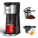 Famiworths Single Serve Coffee Maker K Cup & Ground Coffee, One Brew - Black - Brand New