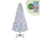 NATIONAL TREE COMPANY 7.5 FT. PRE-LIT CHRISTMAS CRYSTAL PINE - SILVER METALLIC - Like New