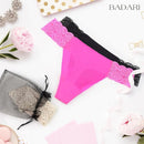 BADARI 5-PACK SEAMLESS ATHLETIC THONGS FOR WOMEN SIZE: XS - BLACK CHAMPAGNE PINK - Like New
