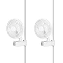 SIMPLE DELUXE CLIP FAN 6-INCH GROW TENT FAN MONKEY 90° 15W 2 PACK WHITE - Like New