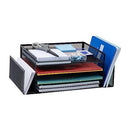 MIND READER DESKTOP ORGANIZER FILE STORAGE PAPER TRAY WORKSPACE METAL MESH BLACK - Like New
