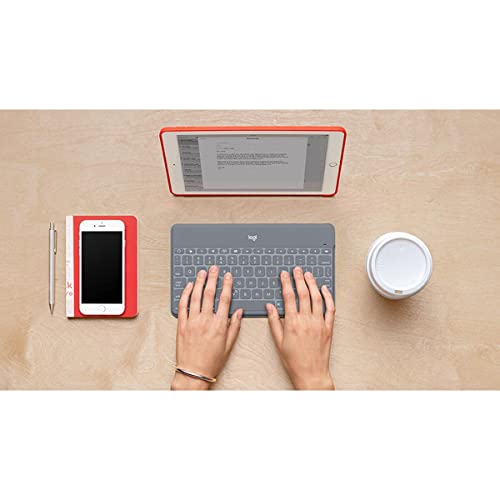 LOGITECH KEYS-TO-GO SUPER-SLIM AND SUPER-LIGHT BLUETOOTH KEYBOARD - STONE - Like New