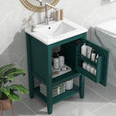 BouPower 20" Sink Cabinet Vanity Green Unit - B0CN6BG7ZH - Brand New