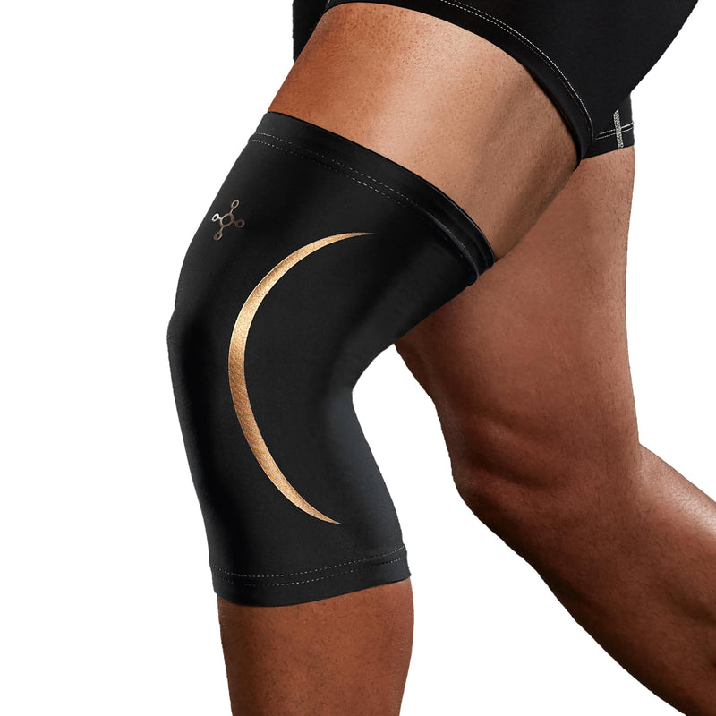 TOMMIE COPPER KNEE COMPRESSION SLEEVE 4D STRETCH & NON-SLIP FIT L/XL - BLACK - Like New