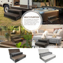 XTREMEPOWERUS 2-STEP SPA & HOT TUB STEP PORCH STEPS LARGE STORAGE - GRAY - Like New