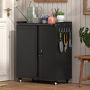 GREATMEET 32" H Lockable Storage Cabinet, Small Locking Cabinet with Doors - Brand New