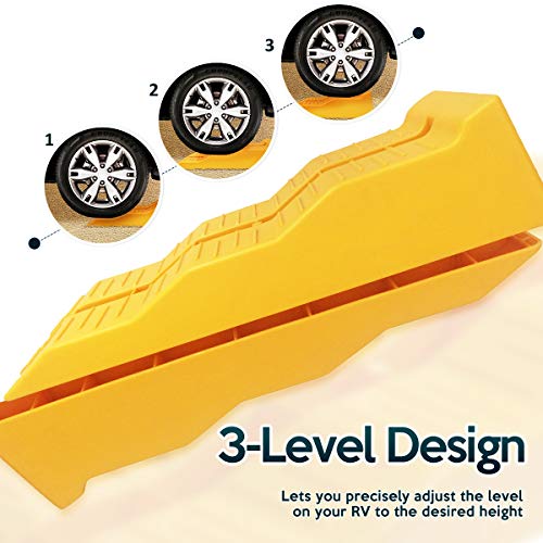 ZONETECH Automotive Leveling Premium Quality Camper Trailer SUV Car Wheel Chocks - Like New