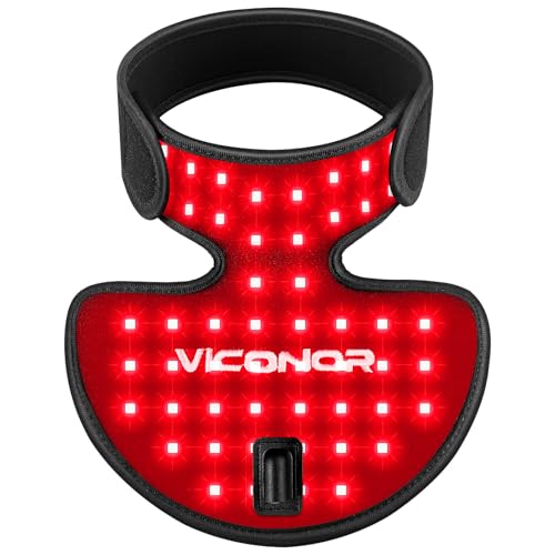 VICONOR RED LIGHT NECK AND CHEST DEVICE 660NM & 850NM LIGHT THERAPY - BLACK - Like New