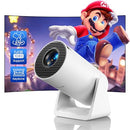 WIMIUS MINI PROJECTOR WITH WIFI AND BLUETOOTH, 2025 UPGRADE 1080P - WHITE - Like New