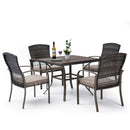 PAMAPIC OUTDOOR PIECE PATIO DINING SET, 4 CHAIRS + TABLE AND CHAIRS - BEIGE - Like New