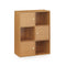 FURINNO PASIR 3-TIER SHELF WITH 3 DOOR/ROUND HANDLE LIGHT CHERRY - LIGHT CHERRY - Like New