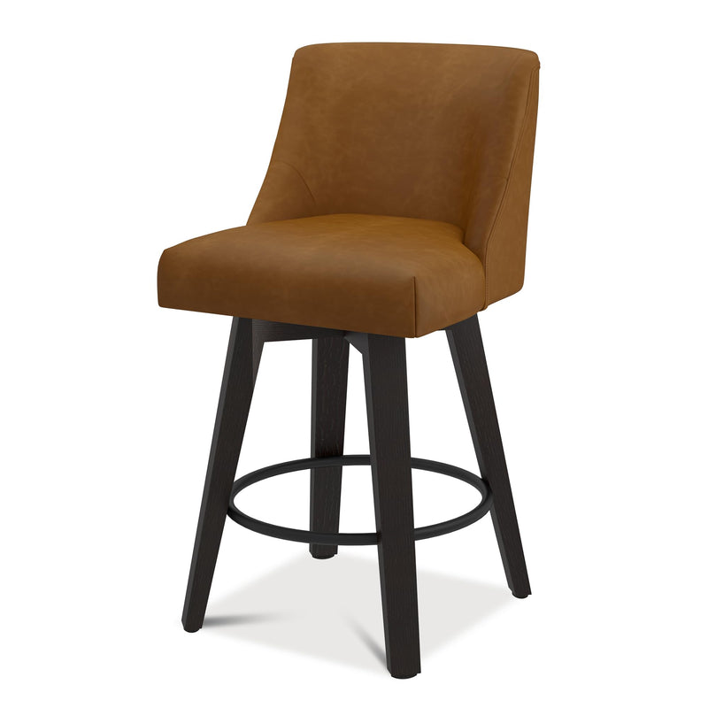 MUUEGM COUNTER HEIGHT BAR STOOLS SWIVEL WITH BACK SET OF 1 - WHISKY - Like New