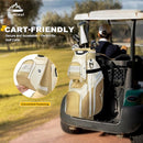uniHimal GOLF CART BAG, 15 WAY ORGANIZER DIVIDER TOP WITH HANDLES - GOLD - Like New