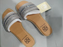 DAISY FUENTES WOMEN'S SLIP-ON SANDALS ZINA - SIZE: WOMEN 7M - PEWTER - Brand New
