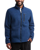 SPYDER MEN'S STRIPE FLEECE FULL ZIP - SIZE: MEN L - NAVY - Brand New