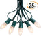 Minetom C9 Clear Christmas String Lights, Green Wire, 25 Feet GYPI-O257AU Like New