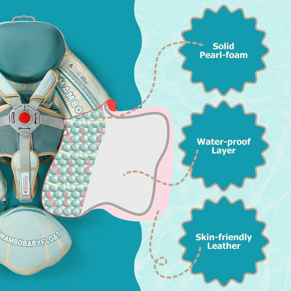 MAMBOBABY INNOVATIVE EXPLORER BABY POOL FLOAT WITH CANOPY - TEAL - Like New