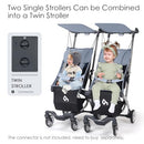 BEBEROAD-LOVE R1 AUTO-FOLDING ULTRA LIGHTWEIGHT TRAVEL STROLLER - GRAY - Like New