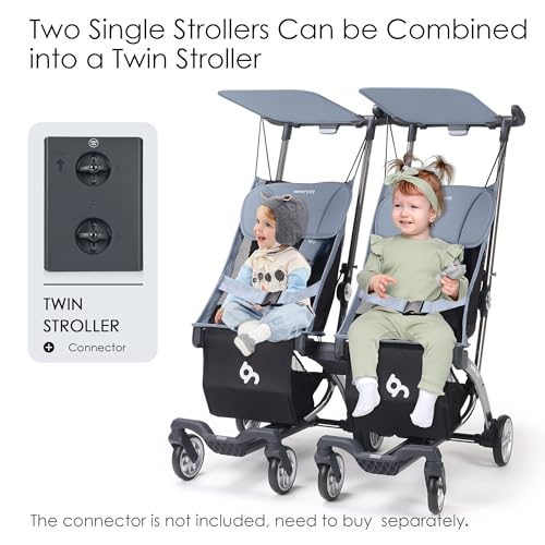 BEBEROAD-LOVE R1 AUTO-FOLDING ULTRA LIGHTWEIGHT TRAVEL STROLLER - GRAY - Like New
