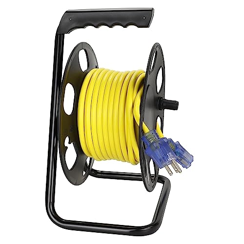 CLEAR POWER 50FT 14/3 SJTW YELLOW OUTDOOR EXTENSION CORD DCCO-9005-DC - YELLOW - Like New