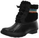 SPERRY MENS SHOES WOMEN'S SALTWATER SHERPA BOOT - SIZE WOMEN'S 8, RAINBOW BLACK - Like New