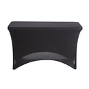 ICEBERG IGEAR STRETCH FABRIC TABLE COVER, FIT 4' TABLE, 24" W X 48"L - BLACK - Like New