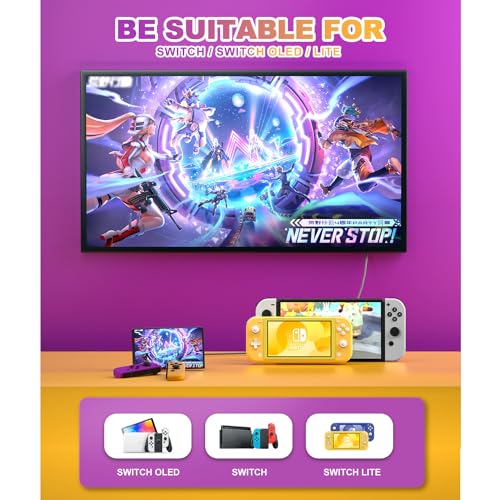 JRDPOWER CONTROLLER FOR SWITCH LEFT AND RIGHT SWITCH CONTROLLER - PURPLE/YELLOW - Like New