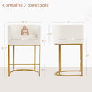 LUE BONA COUNTER HEIGHT BAR STOOL SET OF 2, 27" H, BY004-06 - BEIGE-GOLD - Like New