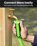 RAINDOT GARDEN HOSE 100FT, SWIVEL HANDLE, FLEXIBLE, 5/8" MALE TO FEMALE - GREEN - Like New