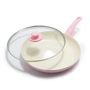 GREENLIFE SOFT GRIP HEALTHY CERAMIC 12" FRYING SKILLET, CC005267-001 - PINK - Like New