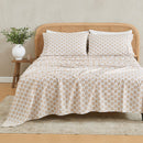 PATINA VIE MAISON COTTON & RAYON FROM BAMBOO BLEND PRINTED SHEET SET - KING - Brand New