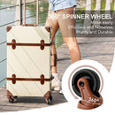 universal trotter Vintage Luggage Set 2 Piece Suitcase Spinner Wheels 12" & 20" - Like New