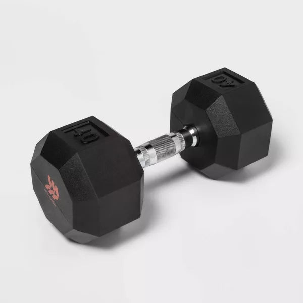 ALL IN MOTION HEX DUMBBELL 40LB - BLACK - Like New