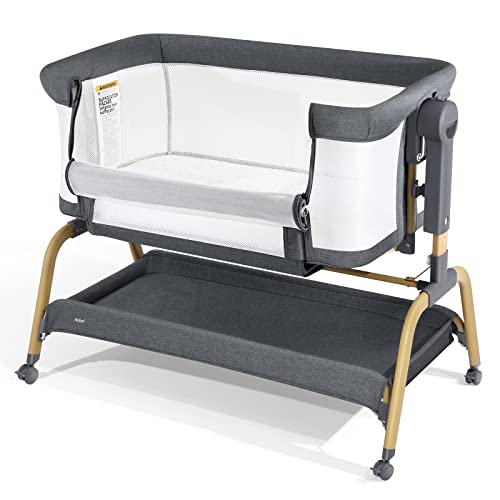 ANBEL 3 IN 1 BABY BASSINET BEDSIDE BASSINET FOR BABY - GRAY - Brand New