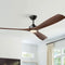 PARROT UNCLE 60 IN. INDOOR LED CEILING FAN LIGHT REMOTE F8310110V - MATTE BLACK - Like New