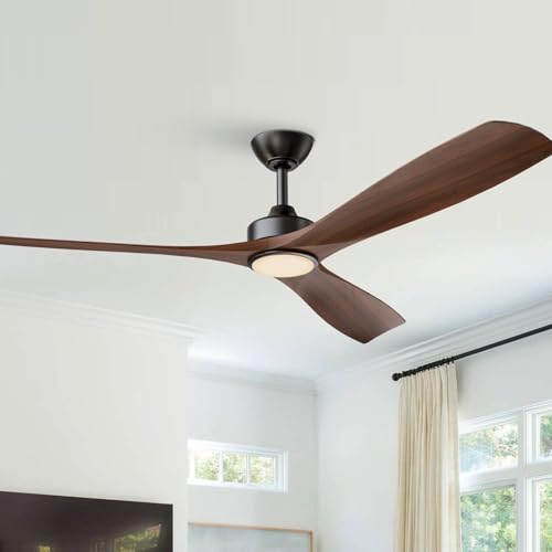 PARROT UNCLE 60 IN. INDOOR LED CEILING FAN LIGHT REMOTE F8310110V - MATTE BLACK - Like New