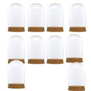 FLAMEER 10Pieces 8x12cm Clear Glass Dome Cover Cloche Bell Jar Terrariums - Like New
