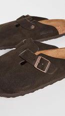 BIRKENSTOCK UNISEX BOSTON SOFT FOOTBED - SIZE: MEN 8 WOMEN 10 - MOCCA - Like New
