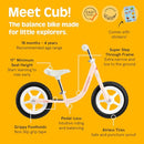 RETROSPEC CUB TODDLER 12" BALANCE BIKE NO PEDAL BEGINNER KIDS - BLUSH - Brand New