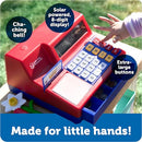 LEARNING RESOURCES PRETEND CALCULATOR, REGISTER, CREDIT CARD, TOY - RED/BLUE - Like New