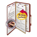 Smead Pressboard Classification File Folder, SafeSHIELD Fasteners, 1 Divider, 2" - Brand New
