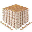 YES4ALL 24PCS INTERLOCKING EXERCISE MAT COVER 24 SQFT 7/16" - OAK WOOD LIGHT - Brand New