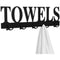 GENERIC 23.5 INCH BLACK METAL WALL MOUNTED TOWEL RACK - BLACK - Like New