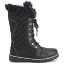 Polar Products Women Quilted Comfy Winter Boot Black/Black Nylon Size: US10/EU41 - Brand New