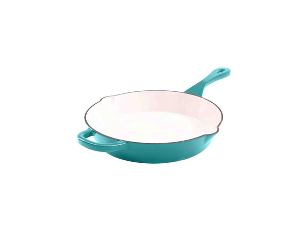 Crock Pot Artisan Cast Iron 12 in. Skillet, Teal Ombre