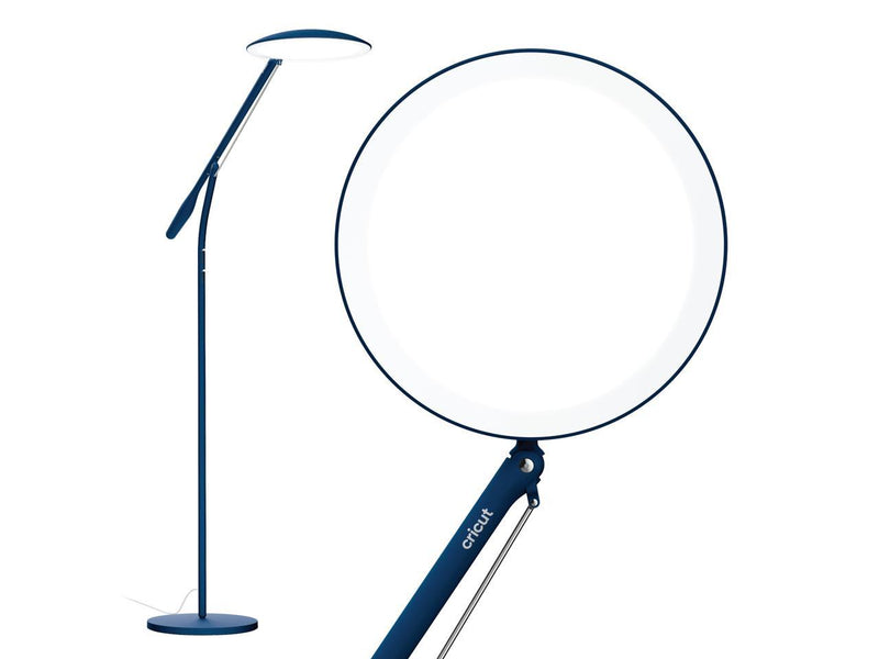 Cricut Bright 360 Ultimate LED Floor Lamp Indigo | D: 10.5in, W: 31–39in, H: