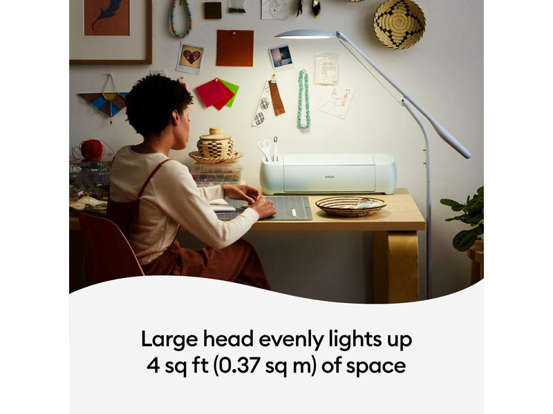 Cricut Bright 360 Ultimate LED Floor Lamp Indigo | D: 10.5in, W: 31–39in, H: