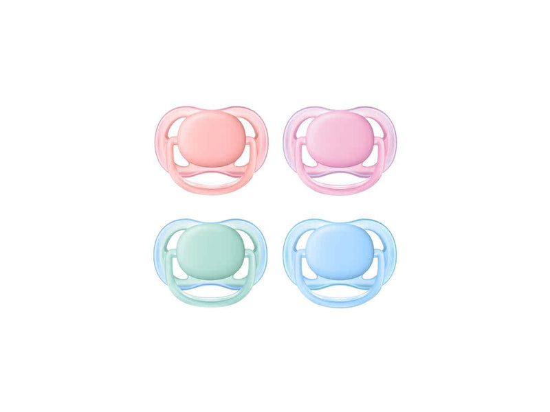 Philips Avent Ultra Air Pacifier, 0-6 Months, Various Colors, 2-pack, SCF244/21