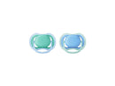 Philips Avent Ultra Air Pacifier, 6-18 Months, Blue/Green, 2-pack, SCF244/22